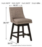 Signature Design by Ashley Tallenger Counter Height Bar Stool (Set of 2)-Light