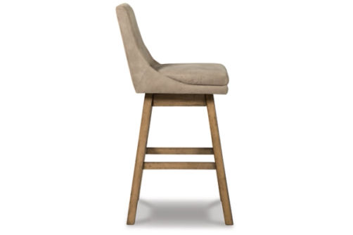 Signature Design by Ashley Tallenger Bar Height Bar Stool (Set of 2)-Beige