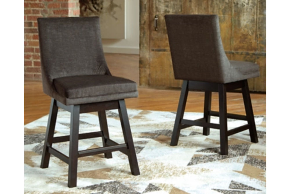 Signature Design by Ashley Tallenger Counter Height Bar Stool (Set of 2)-Dark