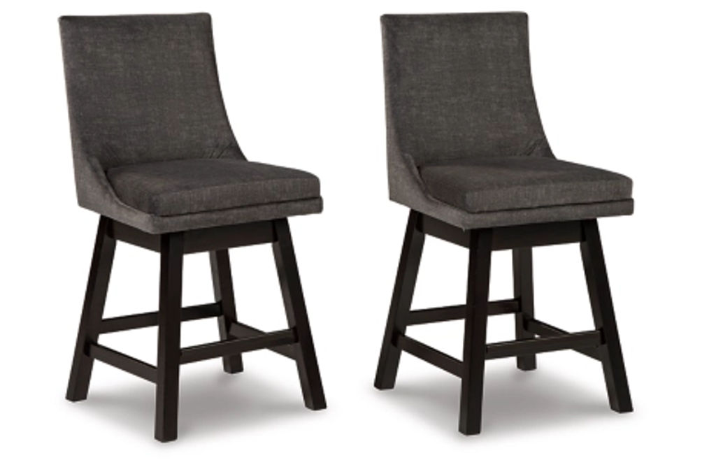 Signature Design by Ashley Tallenger Counter Height Bar Stool (Set of 2)-Dark