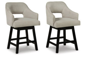 Signature Design by Ashley Tallenger Counter Height Bar Stool (Set of 2)-Linen