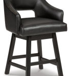 Signature Design by Ashley Tallenger Counter Height Bar Stool (Set of 2)-Black