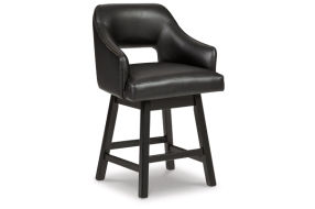 Signature Design by Ashley Tallenger Counter Height Bar Stool (Set of 2)-Black