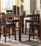 Bennox Counter Height Dining Table and Bar Stools (Set of 5)-Brown