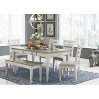 Signature Design by Ashley Skempton Dining Table, 4 Chairs, and Bench