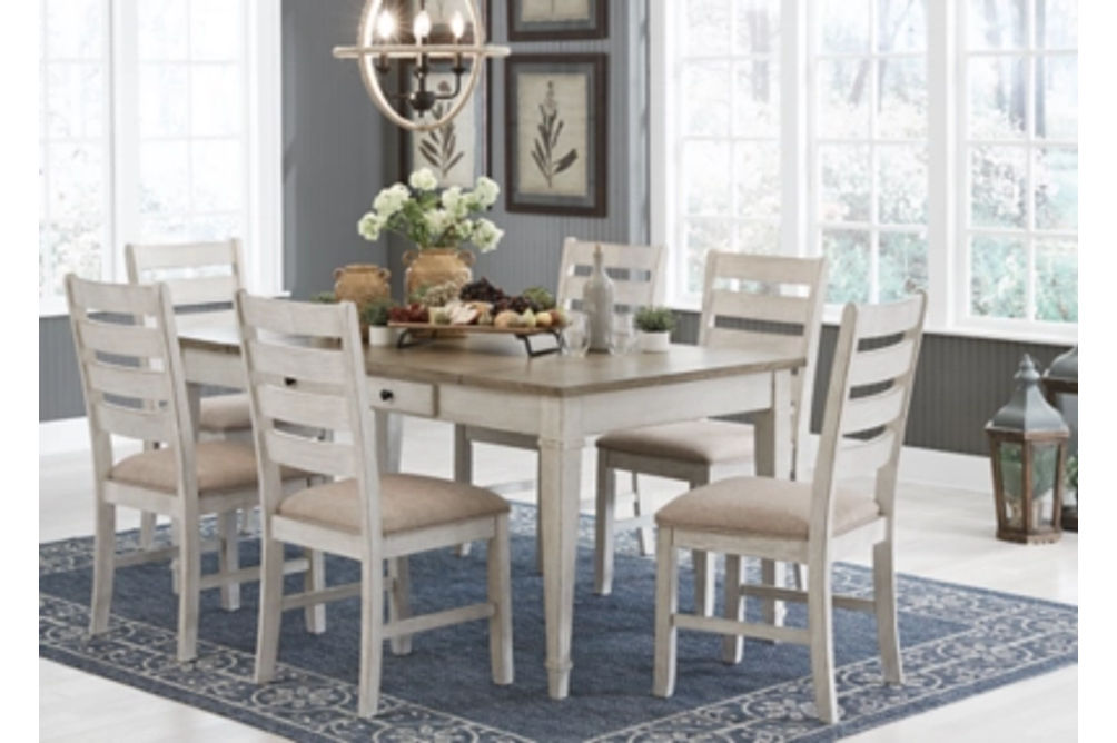 Signature Design by Ashley Skempton Dining Table and 6 Chairs-Two-tone