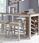 Signature Design by Ashley Skempton Counter Height Dining Table and 4 Barstools