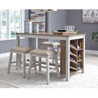 Signature Design by Ashley Skempton Counter Height Dining Table and 4 Barstools