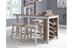 Signature Design by Ashley Skempton Counter Height Dining Table and 4 Barstools