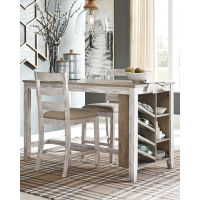 Signature Design by Ashley Skempton Counter Height Dining Table and 2 Barstools