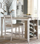 Signature Design by Ashley Skempton Counter Height Dining Table and 2 Barstools