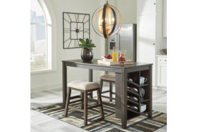 Rokane Counter Height Dining Table and 2 Barstools