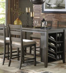Signature Design by Ashley Rokane Counter Height Dining Table and 6 Barstools