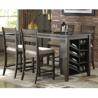 Signature Design by Ashley Rokane Counter Height Dining Table and 4 Barstools