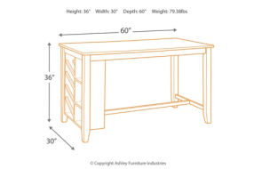 Signature Design by Ashley Rokane Counter Height Dining Table and 6 Barstools