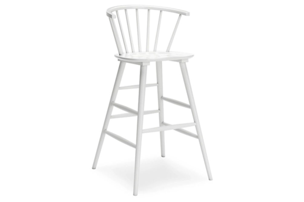 Signature Design by Ashley Grannen Bar Height Stool (Set of 2)-White