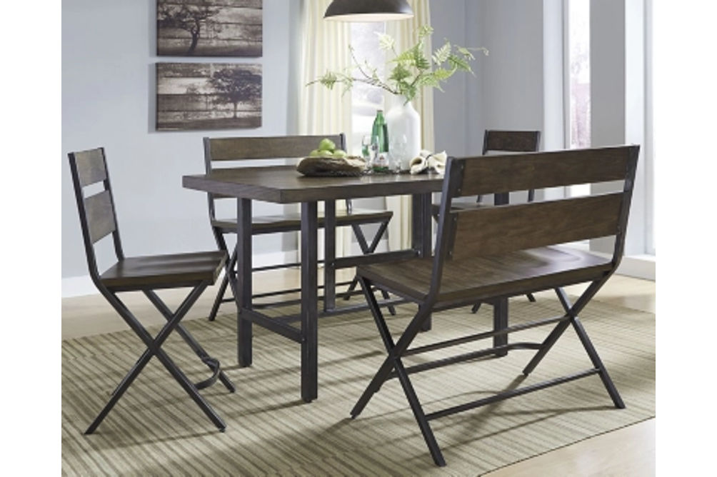 Signature Design by Ashley Kavara Counter Height Dining Table with 4 Barstools