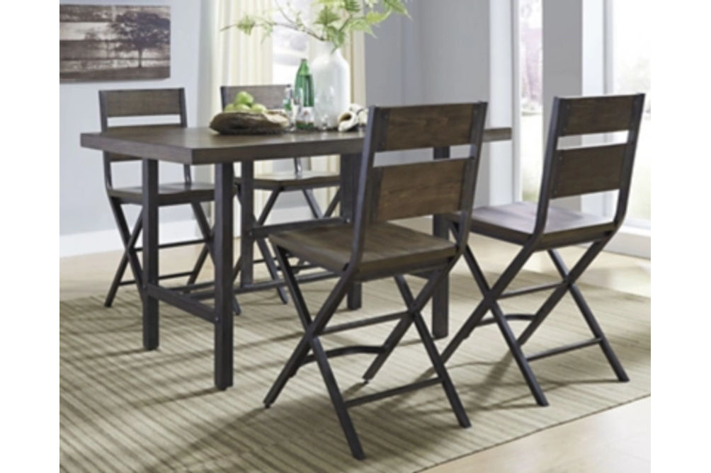 Signature Design by Ashley Kavara Counter Height Dining Table with 4 Barstools