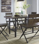 Signature Design by Ashley Kavara Counter Height Dining Table with 4 Barstools