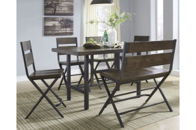 Signature Design by Ashley Kavara Counter Height Dining Table with 4 Barstools