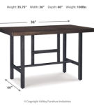 Signature Design by Ashley Kavara Counter Height Dining Table with 4 Barstools