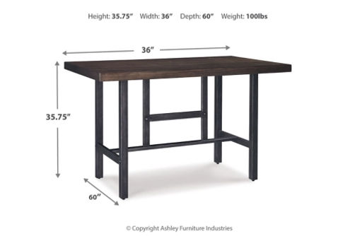 Signature Design by Ashley Kavara Counter Height Dining Table with 4 Barstools