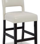 Signature Design by Ashley Leektree Counter Height Bar Stool (Set of 2)-Ivory/