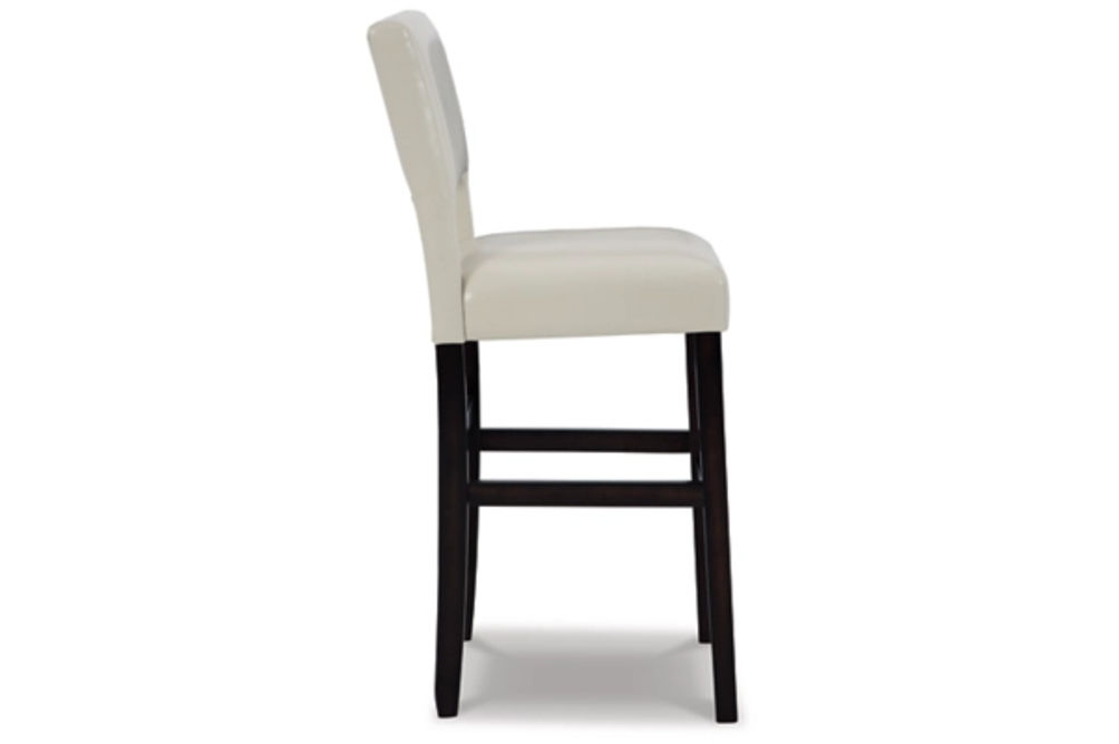 Signature Design by Ashley Leektree Bar Height Bar Stool (Set of 2)-Ivory/Brow