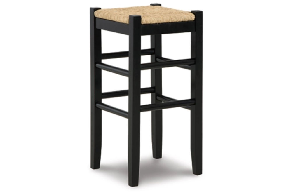 Signature Design by Ashley Mirimyn Bar Height Bar Stool (Set of 2)-Black