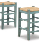 Signature Design by Ashley Mirimyn Counter Height Bar Stool (Set of 2)-Teal