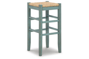 Signature Design by Ashley Mirimyn Bar Height Bar Stool (Set of 2)-Teal