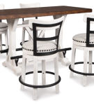 Signature Design by Ashley Valebeck Counter Height Dining Table and 4 Barstools