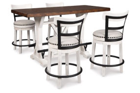 Signature Design by Ashley Valebeck Counter Height Dining Table and 4 Barstools