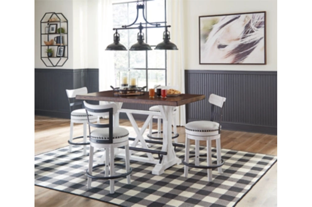 Signature Design by Ashley Valebeck Counter Height Dining Table and 4 Barstools