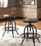 Signature Design by Ashley Valebeck Counter Height Bar Stool (Set of 2)-Brown/
