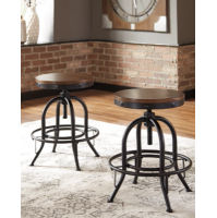 Signature Design by Ashley Valebeck Counter Height Bar Stool (Set of 2)-Brown/