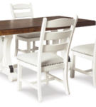 Signature Design by Ashley Valebeck Dining Table and 4 Chairs-Multi