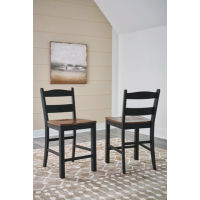 Signature Design by Ashley Valebeck Counter Height Barstool (Set of 2)-Multi