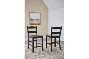 Signature Design by Ashley Valebeck Counter Height Barstool (Set of 2)-Multi