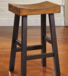 Signature Design by Ashley Glosco Bar Height Bar Stool (Set of 2)-Medium Brown