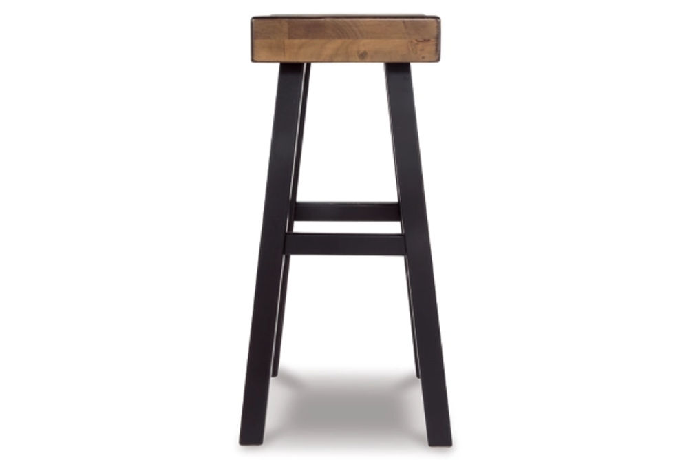 Signature Design by Ashley Glosco Bar Height Bar Stool (Set of 2)-Medium Brown