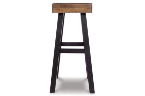 Signature Design by Ashley Glosco Bar Height Bar Stool (Set of 2)-Medium Brown