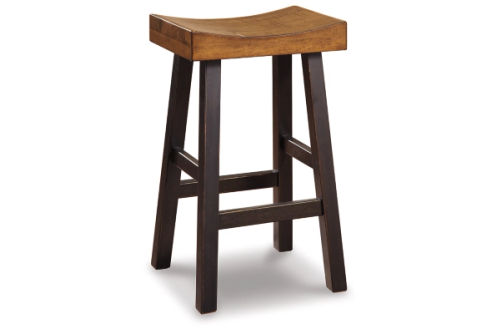 Signature Design by Ashley Glosco Bar Height Bar Stool (Set of 2)-Medium Brown