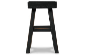 Signature Design by Ashley Glosco Counter Height Bar Stool (Set of 2)-Black