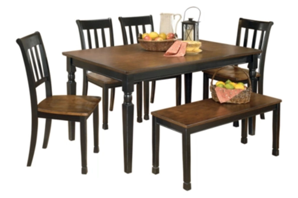 Signature Design by Ashley Owingsville Dining Table and 4 Chairs and Bench