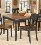 Signature Design by Ashley Owingsville Dining Table and 4 Chairs-Black/Brown