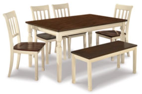 Signature Design by Ashley Whitesburg Dining Table with 4 Chairs and Bench