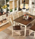 Signature Design by Ashley Whitesburg Dining Table with 4 Chairs and Bench