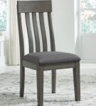 Signature Design by Ashley Hallanden Dining Table and 4 Chairs-Gray