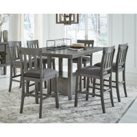 Signature Design by Ashley Hallanden Counter Height Dining Table and 6 Barstool